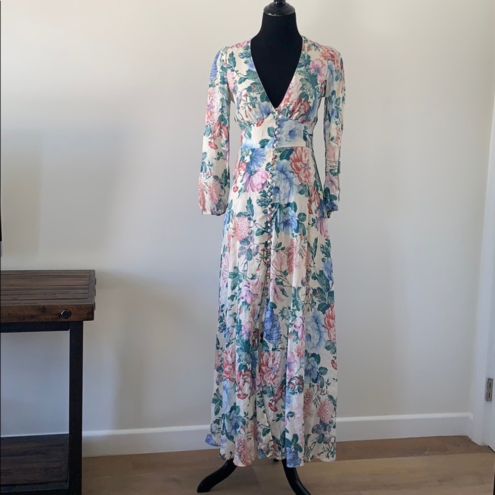 Verity Plunge Long Dress by Zimmermann